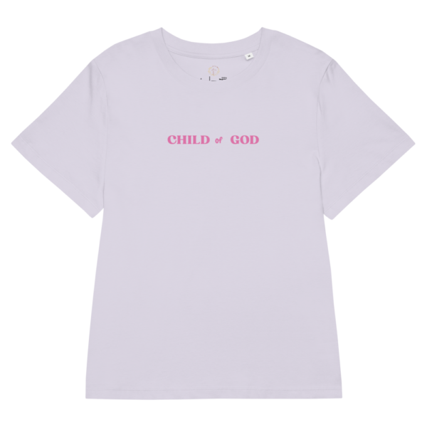 womens-organic-ribbed-neck-stella-muser-t-shirt-lavender-front-69d2a8fcca095 T-shirt Child of God